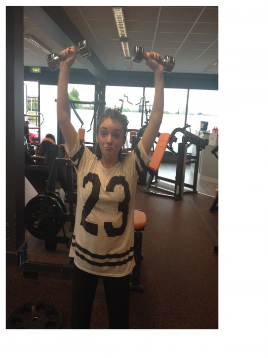 I was able to lift lighter weights after constant whining.