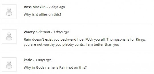 Things got a bit heated in the comments. 
