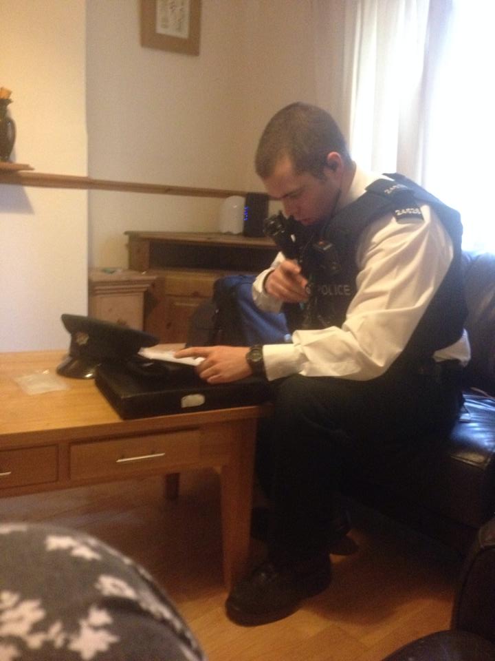 "The cops that came out were luckily pretty hot"