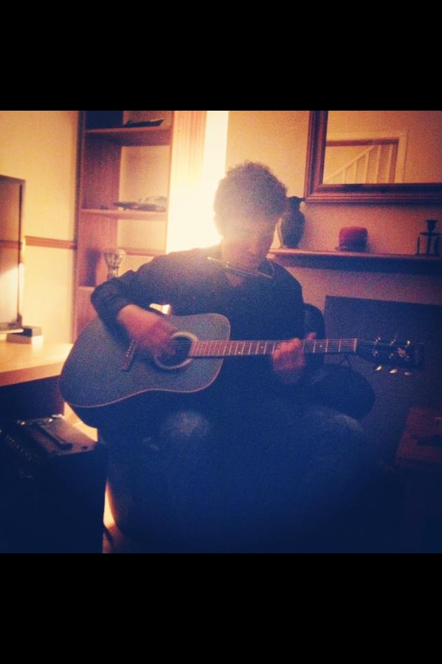 One of the guitars and amp that was stolen