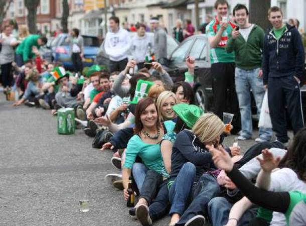 Common enough site on St Paddy's Day