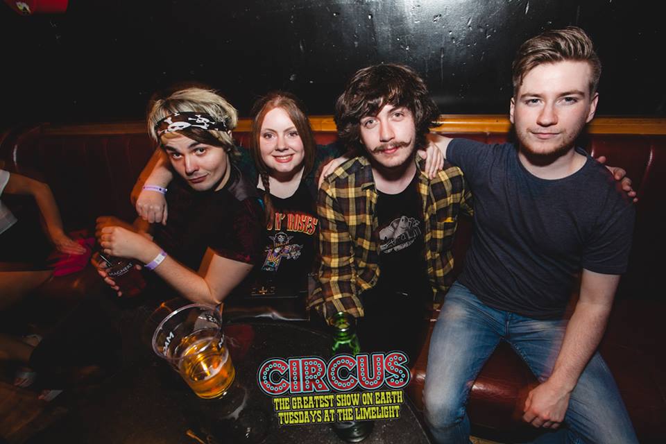 Clubbing? Nah, we're here for our indie band photoshoot.