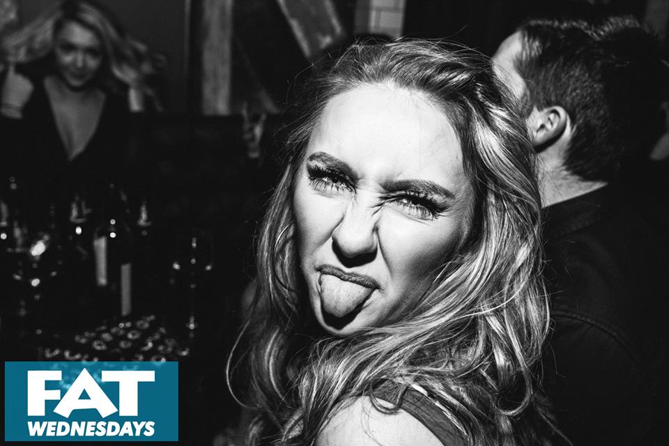 Tongue out > duck face