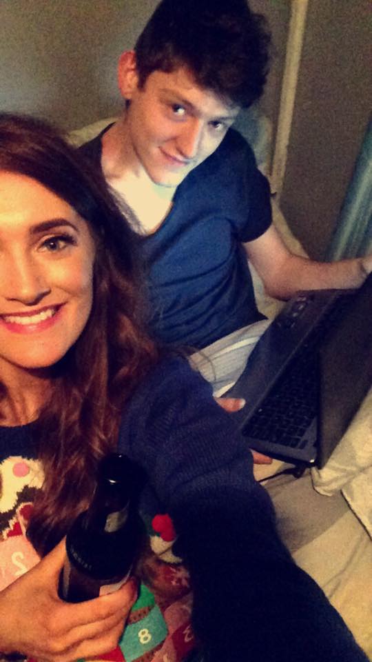 Leigh at work on his laptop prior to it's disappearance