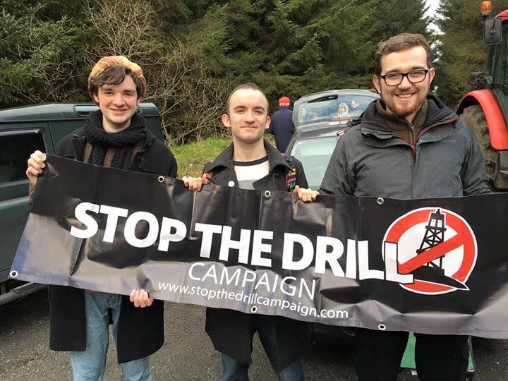 Protesting the drilling