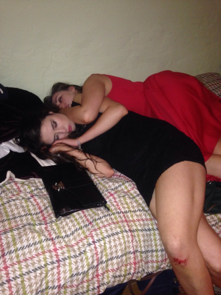 There it is. The picture which sums up the result of a big night. Fair play for making it to a bed girls.