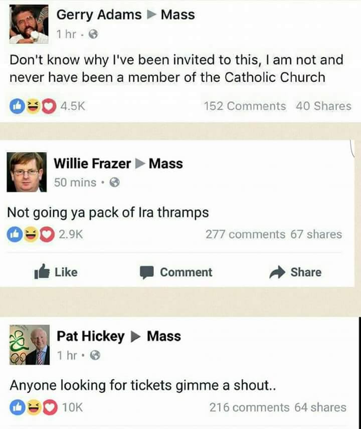 Don't come en mass will you