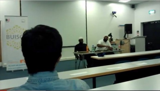 A screenshot from the EDL's video footage - full video is at bottom of article