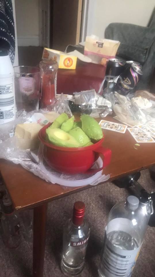 Image may contain: Food, Plant, Chair, Bowl, Dining Table, Table, Furniture
