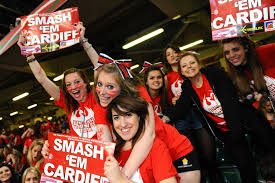 Getting their reds on and showing their support