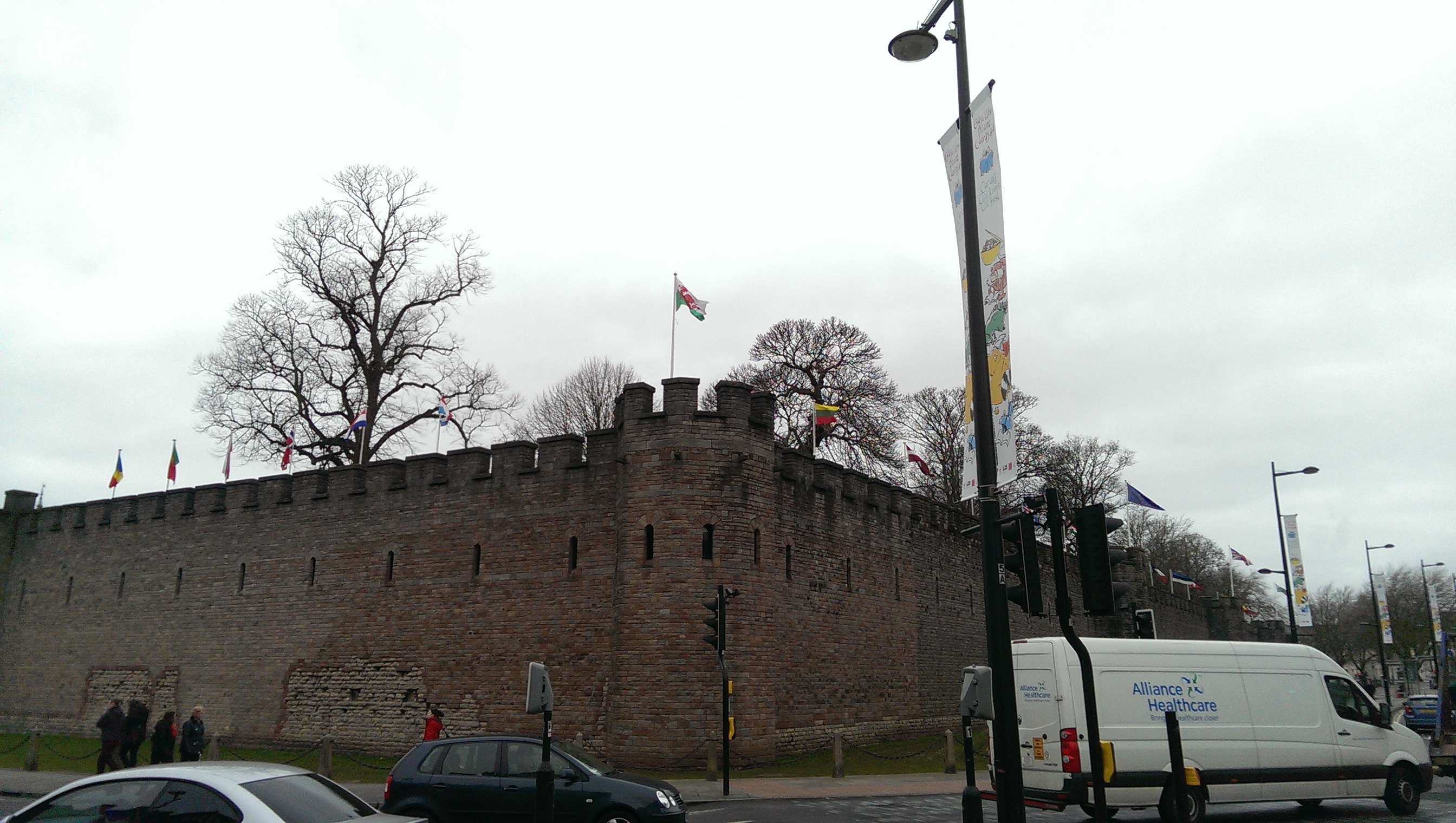I've nothing against the Welsh flag, but if only the damn thing would unfurl to make this a nicer photo