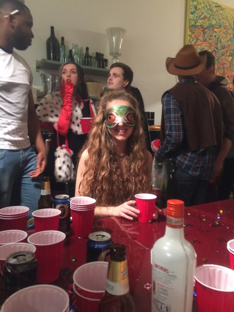 A rare chameleon amongst party goers.