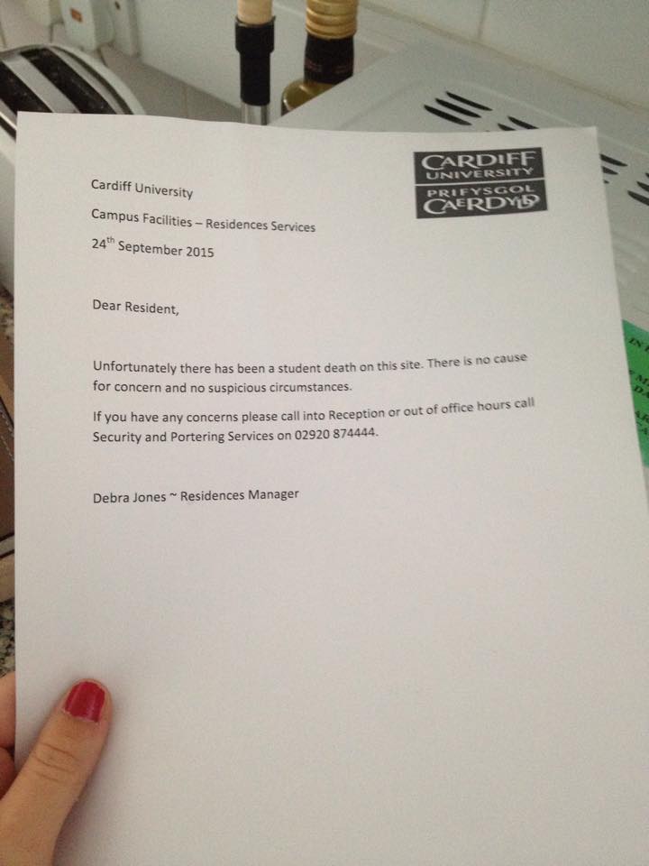 The issued letter