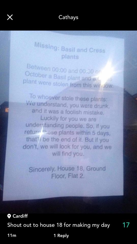The sign, later removed by cleaners, elicited no response from the mastermind behind this daring heist.
