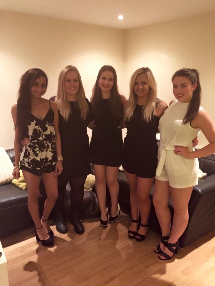 Alice (middle) with housemates