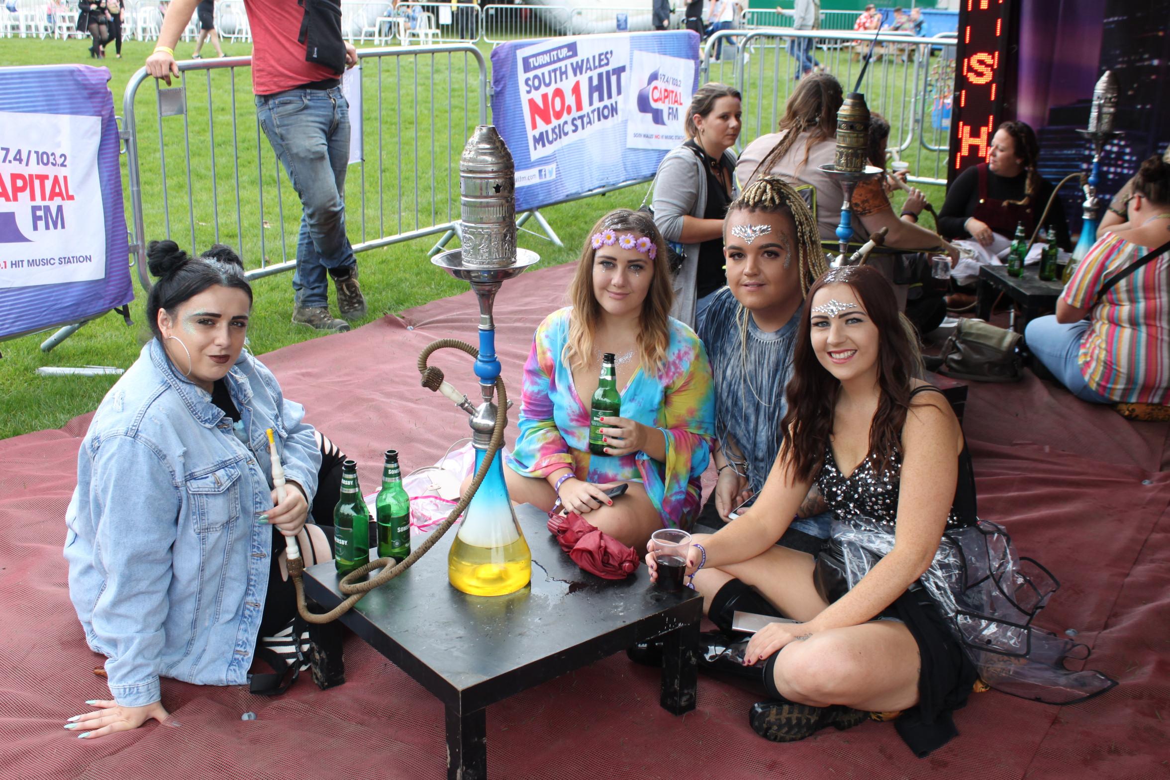                  Smoking festival looks from Chloe, Sophie, Liam & Kirsty