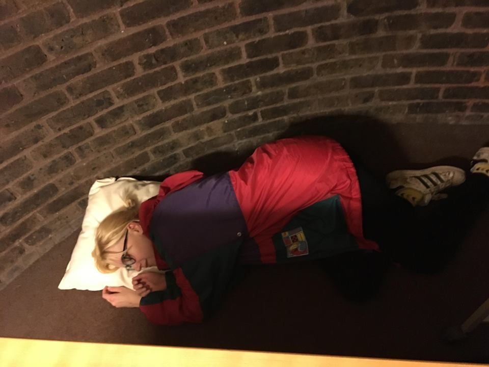 Image may contain: Asleep, Person, People, Human