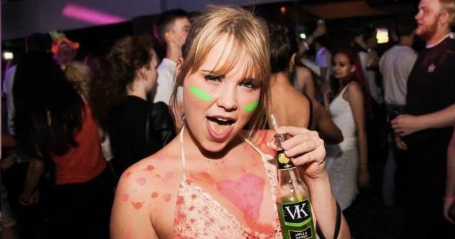 Image may contain: Night Life, Night Club, Music, Leisure Activities, Disco, Club, Alcohol, Bottle, Party, Drinking, Drink, Beverage, Glass, Make Out, Person, People, Human