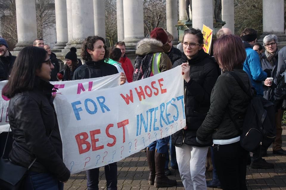 Image may contain: Text, Banner, Parade, Crowd, Person, People, Human