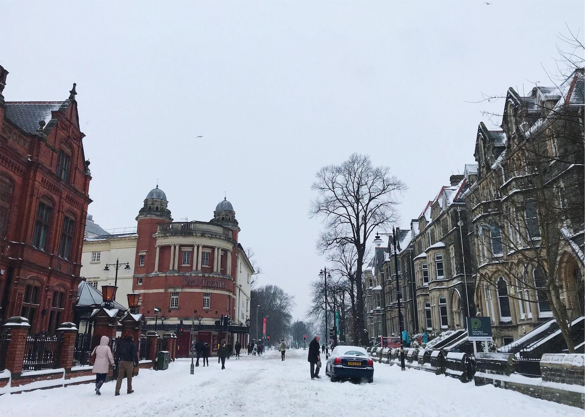 Image may contain: Urban, Town Square, Town, Plaza, Downtown, City, Building, Architecture, Snow, Outdoors