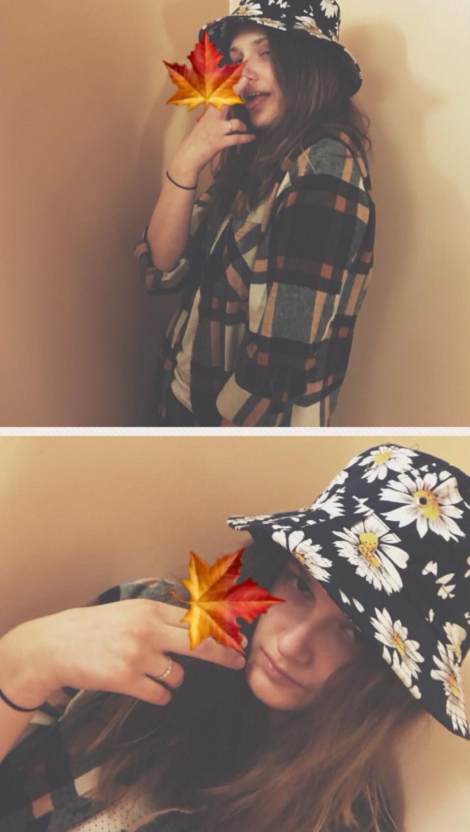 Image may contain: Headband, Hat, Clothing, Bandana, Plant, Maple Leaf, Leaf, Flora, Person, People, Human