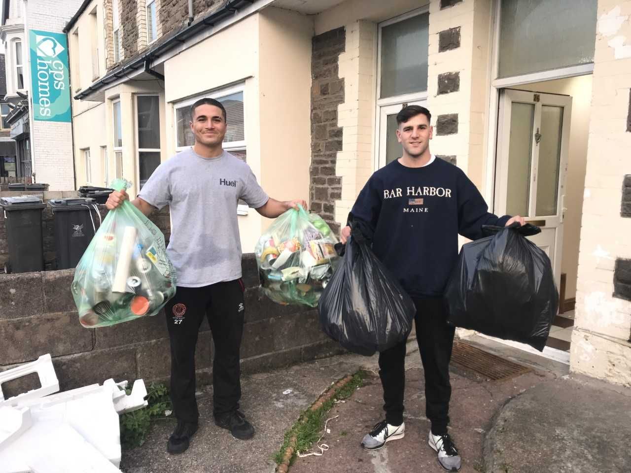 Image may contain: Trash, Outdoors, Nature, Building, Rural, Shelter, Countryside, Path, Pants, Bag, Plastic, Plastic Bag, Human, Person, Apparel, Shoe, Footwear, Clothing
