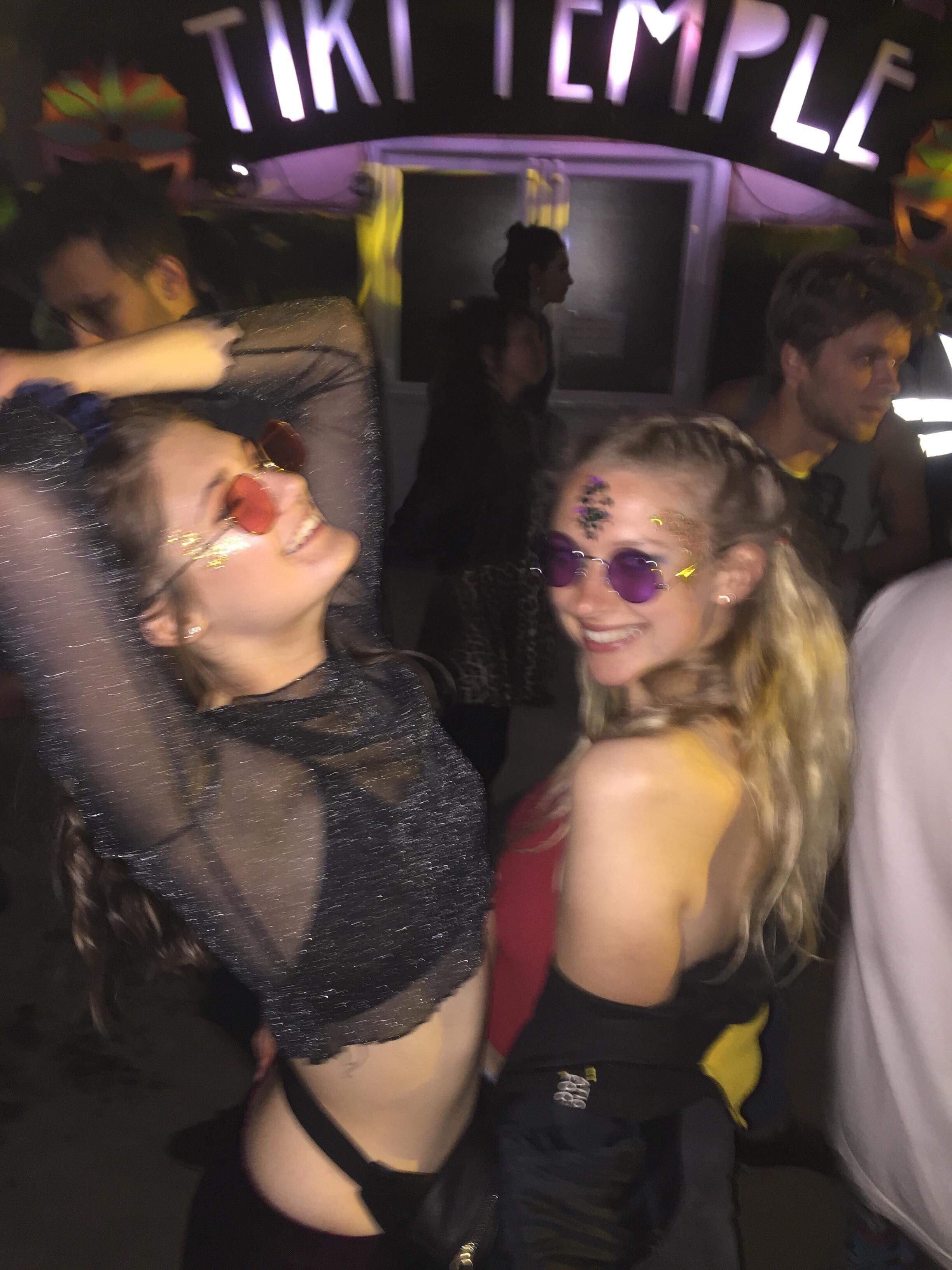 Image may contain: Disco, Party, Accessory, Accessories, Sunglasses, Night Life, Night Club, Club, Human, Person