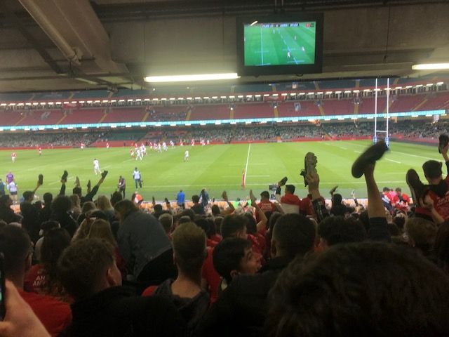 Image may contain: Field, Screen, Electronics, Display, Monitor, Arena, Stadium, Audience, Crowd, Human, Person, Building