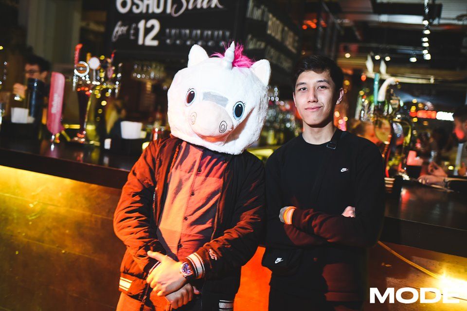 Image may contain: Pub, Bar Counter, Mascot, Person, Human