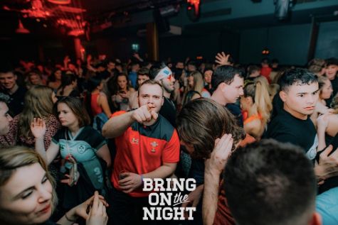 Image may contain: Disco, Night Life, Night Club, Party, Club, Person, Human