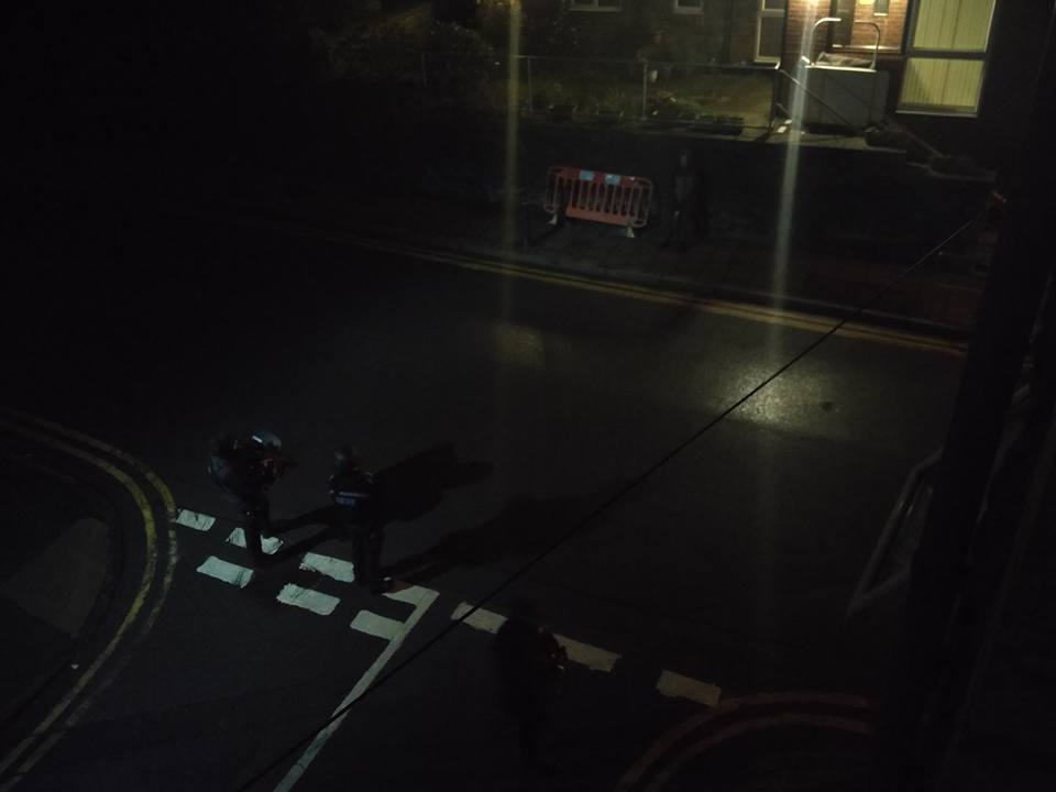 A photo posted to the Tab Aberystwyth page of the standoff