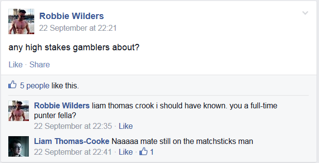 High stakes gamblers