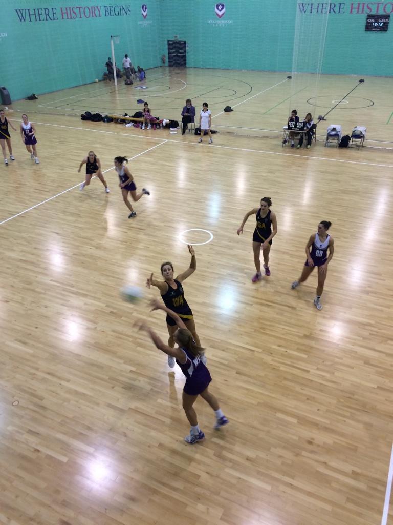 Netball in action against Manchester. Lufbra came out on top 50-46 in the end. 