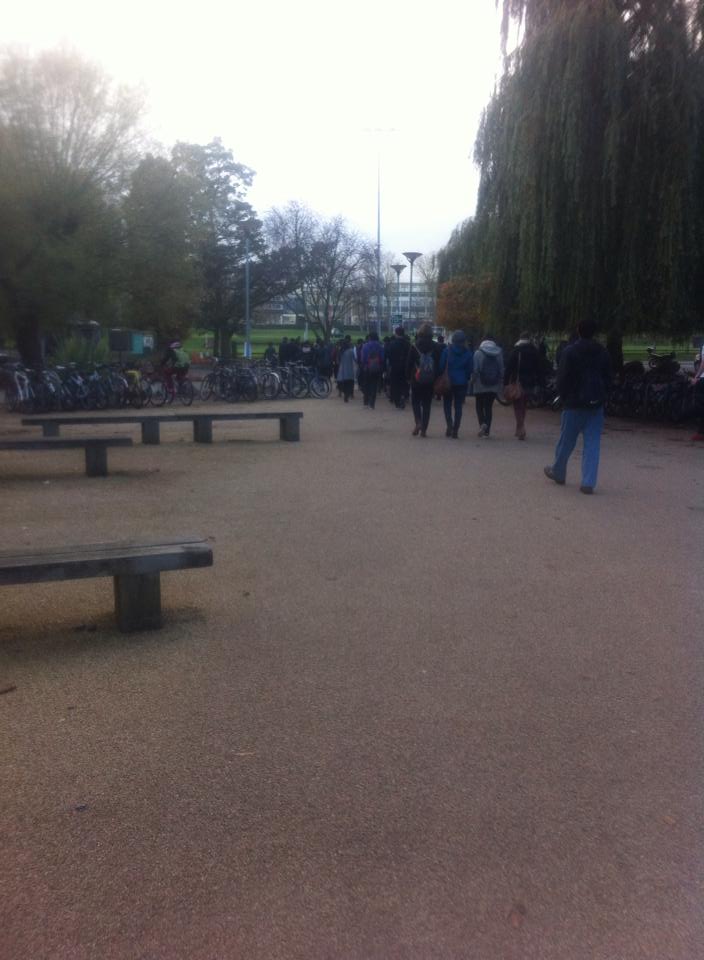 The classic trek to lectures