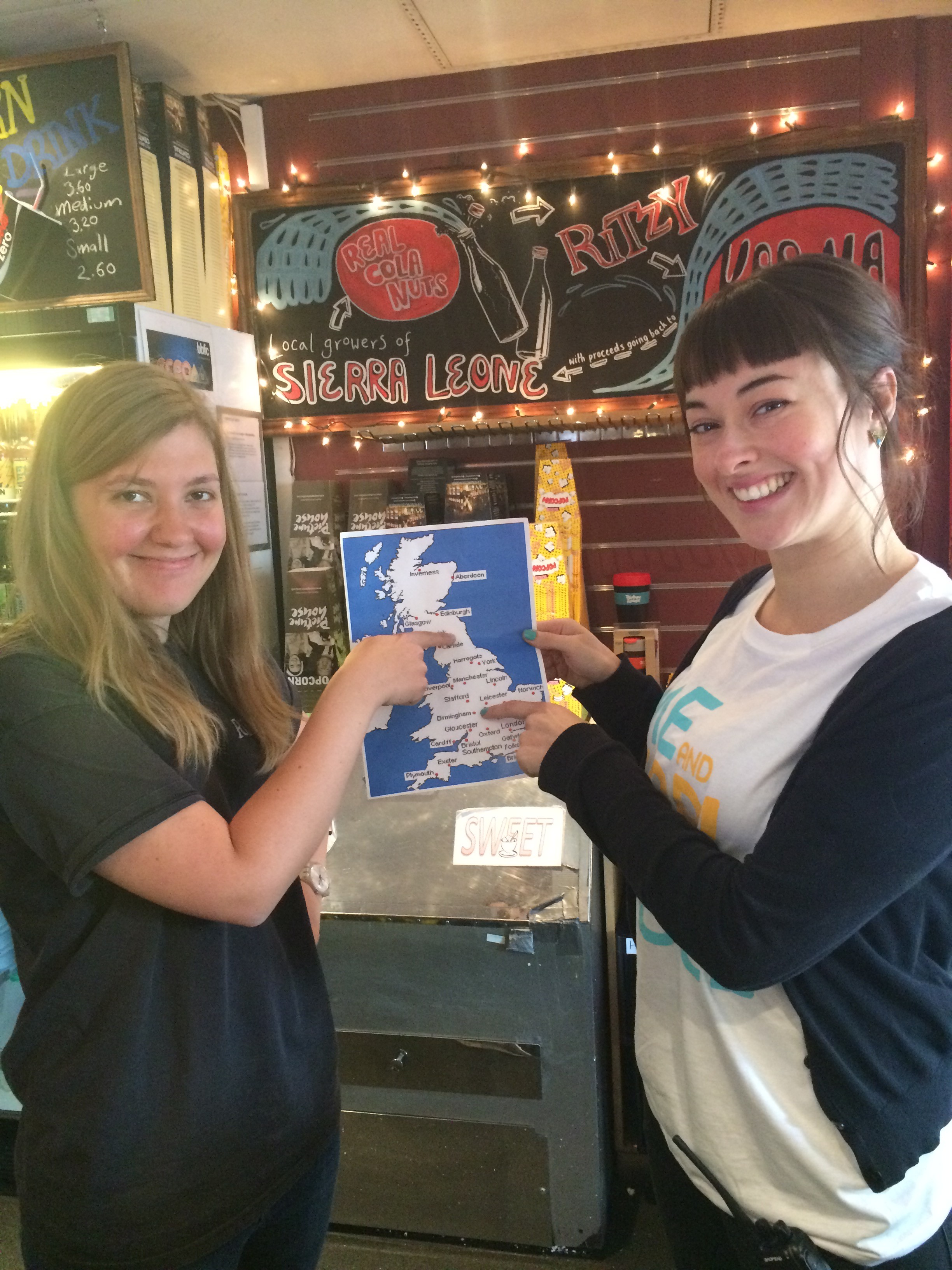 (Left) Pippa, 26, Camera Operator and Cashier (Right) Zaz, 28, Therpist and Cashier
