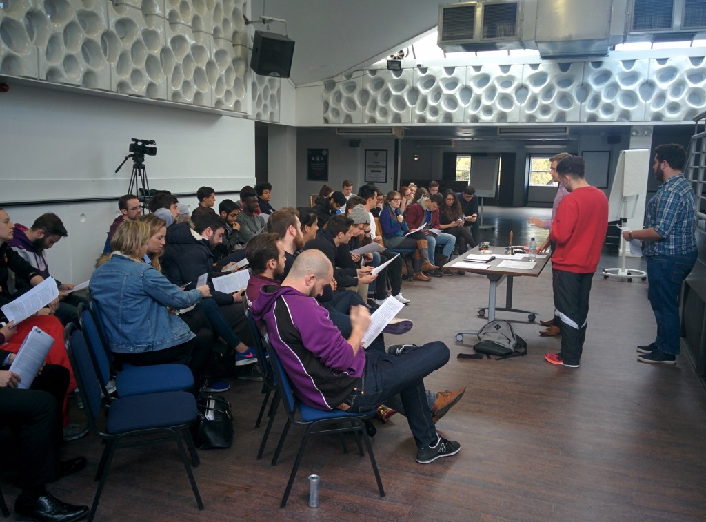 Student Forum debating the proposal