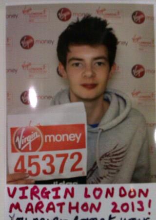 Registration: Our Tom is taking on the London Marathon