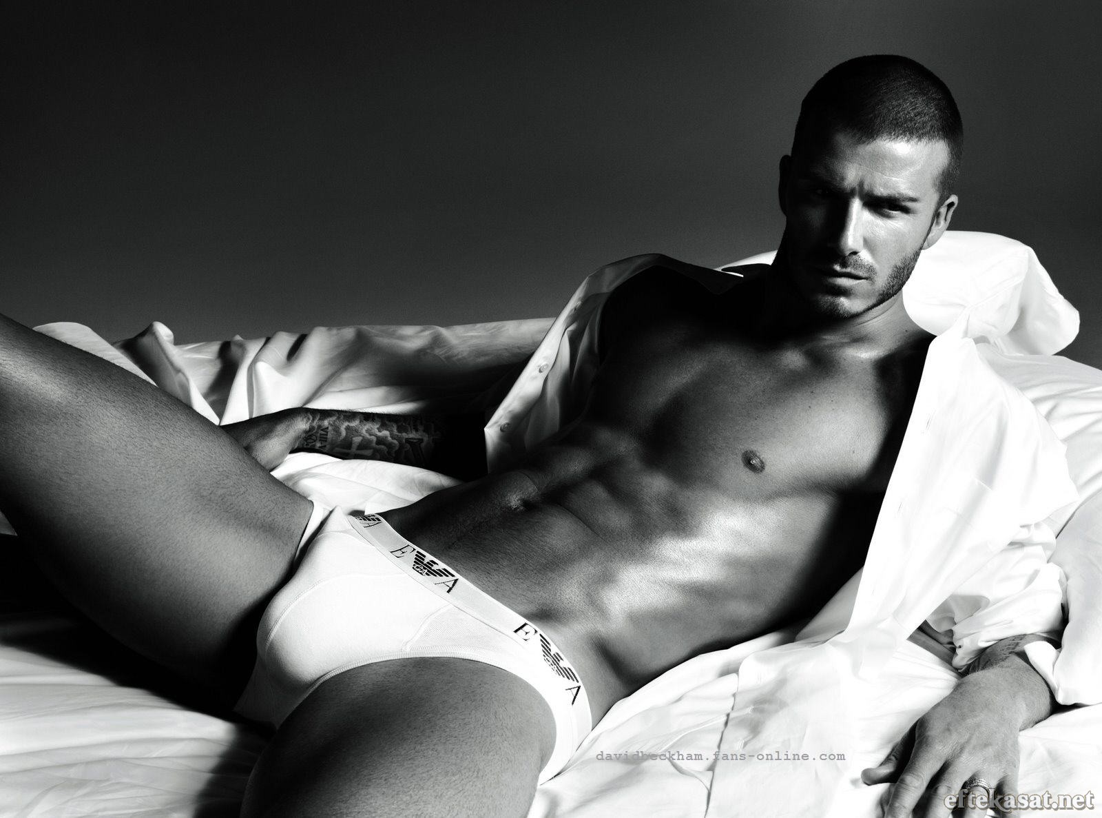 The Full Package: David Beckham has never been afraid of strippin' off