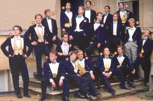 Mount is two from the left, alongside big names such as George Osborne and Nat Rothschild