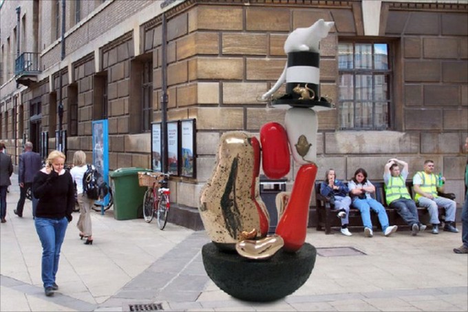 the bizarre snowy farr sculpture