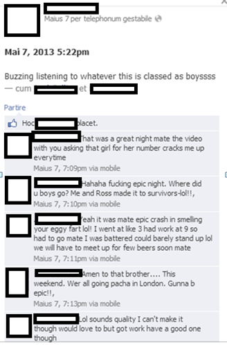 The C Team Boasting on Facebook