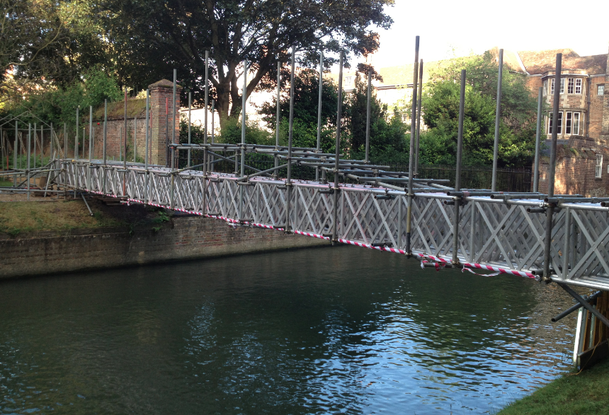 The bridge, far from finished, will be completed in the next couple of days
