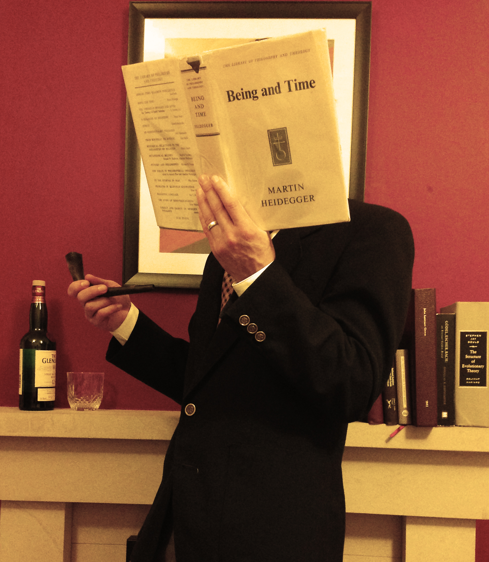 Yes, our supervisor really does spend their leisure time reading with a pipe and whisky