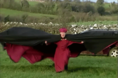 drunk and wearing gown