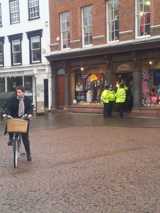 Heather: There are currently more police than picketers