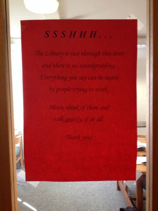 They couldn't tell me off for reading this aloud