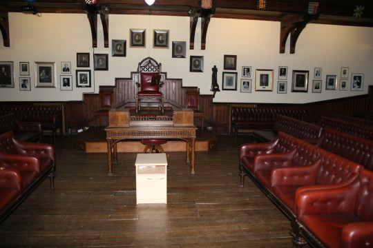 The Union Debating Chamber: the rich smell of leather, the lingering scent of Russell Brand’s, what could be better?
