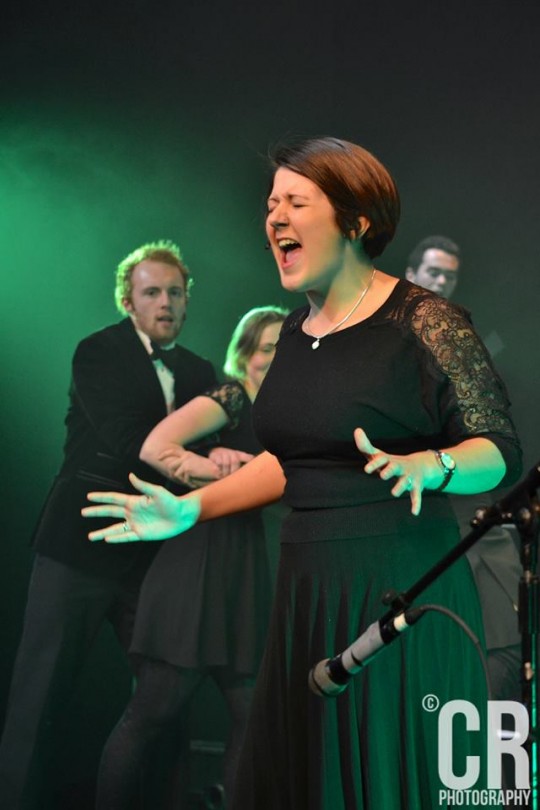 Lauren Hutchinson belting in the dress rehearsal (Photography: Chris Rowlands)