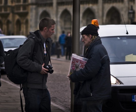 Eli - a big issue seller in Cambridge