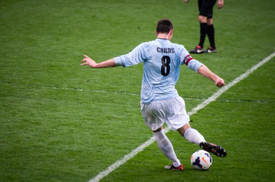 Captain Childs was instrumental in creating many of the Light Blues's most dangerous chances.